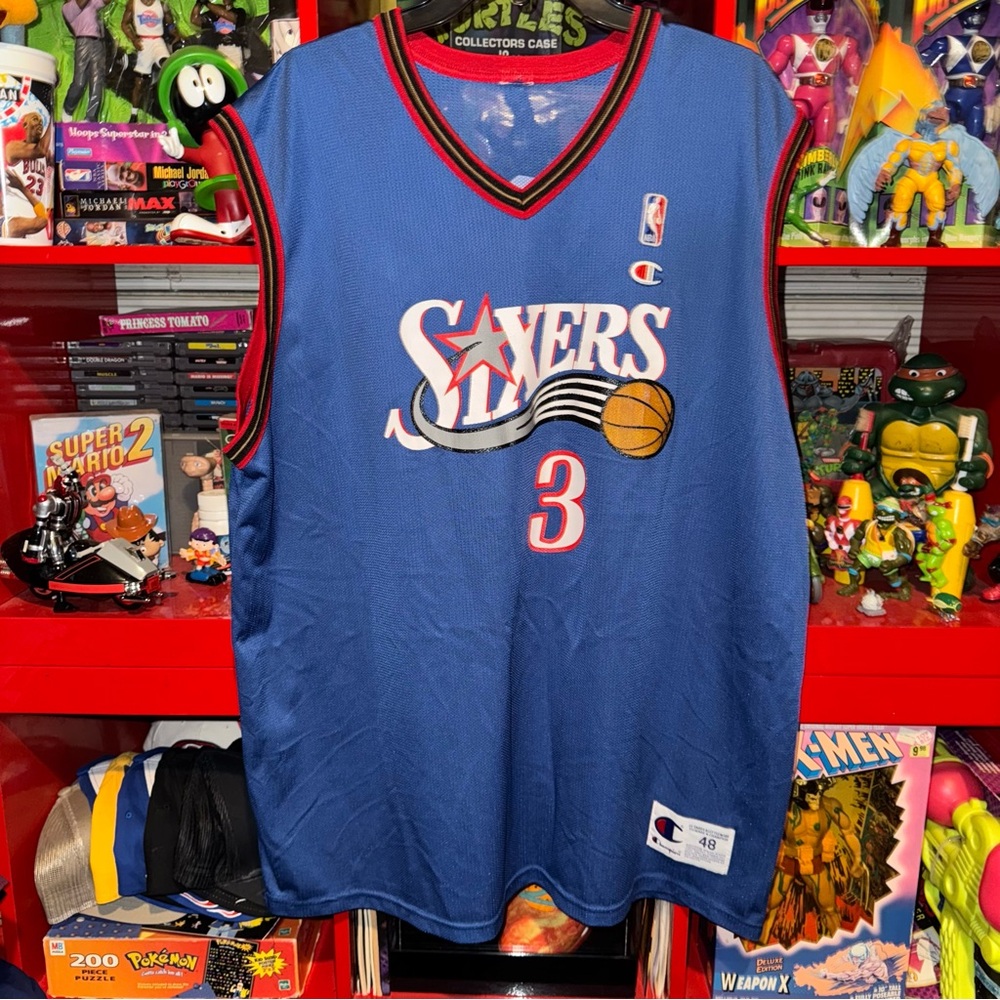 Vintage 90’s Champion x Allen Iverson x Philadelphia 76ers jersey